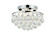 Clara Four Light Flush Mount in Chrome (173|LD9805F14C(872))