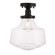 Lyle One Light Flush Mount in Black and Clear seeded glass (173|LD6240BK)