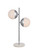 Eclipse Two Light Table Lamp in Chrome and frosted white (173|LD6154C)
