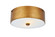 Hazen Two light Flush Mount in Vintage Gold and white (173|LD6022)