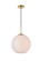 BAXTER One Light Pendant in Brass and frosted white (173|LD2217BR)