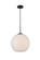 BAXTER One Light Pendant in Black and frosted white (173|LD2217BK)