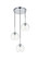 BAXTER Three Light Pendant in Chrome and Clear (173|LD2208C)
