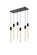 Weston Six Light Pendant in black (173|2066D32BK)