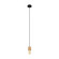 Turialdo One Light Pendant in Black, Natural Wood (217|99078A)