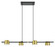 Altamira LED Pendant in Structured Black & Brass (217|39985A)