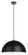 Rafaelino One Light Pendant in Structured Black, Matte White (217|205292A)