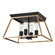 Paulino Four Light Ceiling Mount in Brushed Gold & Matte Black (217|204599A)