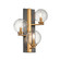 Tropea Three Light Wall Sconce in Brass And Graphite With Ripple Glass (214|DVP40499BR+GR-RPG)