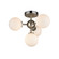 Alouette Four Light Semi-Flush Mount in Chrome And Buffed Nickel With Half Opal Glass (214|DVP34511CH+BN-OP)