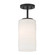 Leavenworth One Light Semi Flush Convertible in Matte Black (43|D257M-SF-MB)