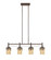 Mission Ridge Four Light Island Pendant in Warm Mahogany (43|82138-WM)