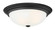 Decorative Flushmount Three Light Flushmount in Matte Black (43|1257L-MB-W)