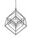 Euclid Four Light Chandelier in Chrome / Matte Black (224|457-4CH-MB)