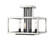 Quadra Four Light Semi Flush Mount in Brushed Nickel + Matte Black (224|456SF-BN-BK)