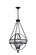 Arkansas Four Light Chandelier in Black (401|9957P20-4-101)