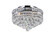 Luminous Three Light Flush Mount in Chrome (401|8002C12C)