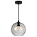 Glass Two Light Mini Pendant in Black (401|5553P12 - Smoke (2L))