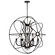 Campechia 12 Light Chandelier in Brown (401|5465P42DB-12)