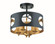 Odelle Four Light Semi Flush Mount in Black + Antique Gold (60|ODE-700-BK-GA_CEILING)
