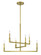 Dante Six Light Chandelier in Aged Brass (60|DNT-6036-AG)
