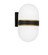 Capsule Two Light Outdoor Wall Sconce in Matte Black + Textured Gold (60|CAP-8504-MK-TG)