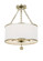 Broche Three Light Semi Flush Mount in Antique Silver (60|513-SA_CEILING)