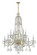 Traditional Crystal 12 Light Chandelier in Polished Brass (60|1112-PB-CL-SAQ)