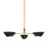 Sacramento Three Light Chandelier in Patina Brass/Soft Black (67|F8143-PBR/SBK)