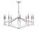The Reserve Ten Light Chandelier in Matte White / Satin Brass (46|55510-MWWSB)