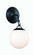 Orion One Light Wall Sconce in Flat Black (46|50761-FB)
