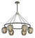 Iliad Six Light Chandelier in Carbide Blk & Pol Nickel (67|F6216)