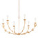 Florian Six Light Chandelier in Vintage Gold Leaf (67|F4440-VGL)