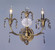 Sharon Two Light Wall Sconce in Antique Brass (92|16112 ABR SMK)