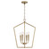 Holden Four Light Foyer Pendant in Aged Brass (65|545941AD)