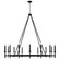 Ogden 16 Light Chandelier in Brushed Black Iron (65|445202IH)