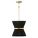 Cecilia One Light Pendant in Black Rope and Patinaed Brass (65|341211KP)