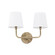 Dawson Two Light Vanity in Aged Brass (65|119321AD-674)
