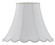 PIPED SCALLOP BELL Shade in WHITE (225|SH-8105/16-WH)