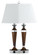 HOTEL Two Light Desk lamp in Brushed Steel/Espresso (225|LA-694DK-2R)