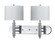 60W X 2 Wall Lamp W/3Wy Push Switch Two Light Wall Lamp in Chrome (225|LA-2004W2L-1CH)