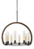 Sulmona Eight Light Chandelier in Oak/Iron (225|FX-3691-8)