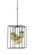 Cremona Five Light Pendant in Black/Antique Brass (225|FX-3680-5)