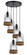 BEACON Five Light Pendant in Wood/Dark Bronze (225|FX-3584-5)