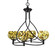 Capri Four Light Chandelier in Dark Granite (200|904-DG-407)