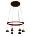 Cirque LED Pendant in Bronze (74|CIRQUE-12V-LED-BR)