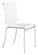 Criss Cross Dining Chair in White, Chrome (339|333011)