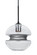 Hula 8 One Light Pendant in Black (74|1JT-HULA8SL-BK)