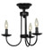 Wrought Iron Three Light Flush Mount in Black (78|AC1783EB)