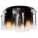 Henley Three Light Flush Mount in Satin Black & Smoke Glass (78|AC11524SM)